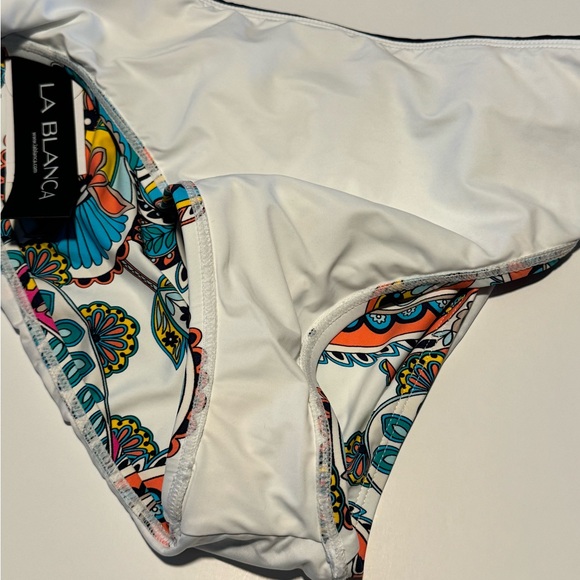NEW La Blanca Swim Bottom Pave the Way Paisley Print Sz 10 Tummy Control - Picture 5 of 7